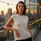 Gilet sans manches en maille pour femme