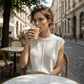 Gilet sans manches en maille pour femme