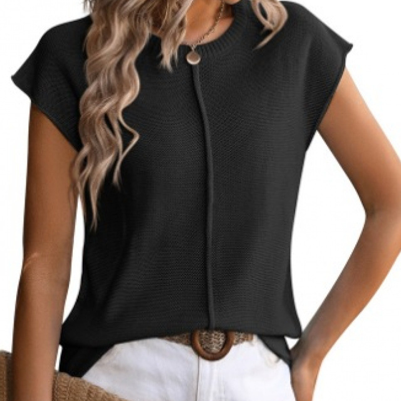 Gilet sans manches en maille pour femme