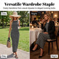 Robe sans manches en maille côtelée à rayures