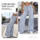 💎 55% DE RÉDUCTION ! Jean Taille Haute Jambe Large – Tissu Coton Respirant pour Confort Absolu ☁️🌿【Stock Limité】
