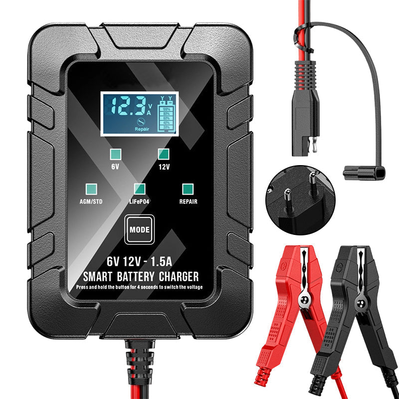 🔥Offre à durée limitée : 48 % de réduction🔥 Chargeur de batterie automatique 1,5 A, 6 V et 12 V