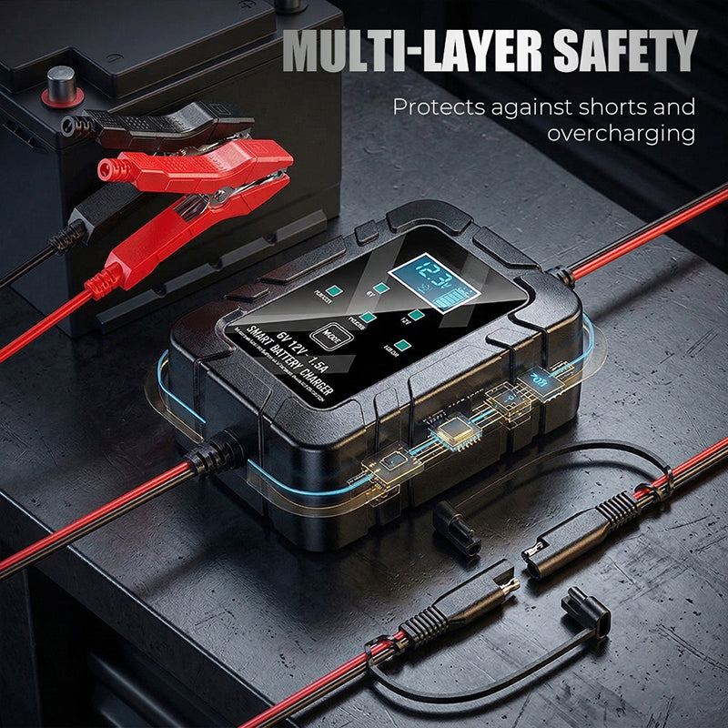 🔥Offre à durée limitée : 48 % de réduction🔥 Chargeur de batterie automatique 1,5 A, 6 V et 12 V