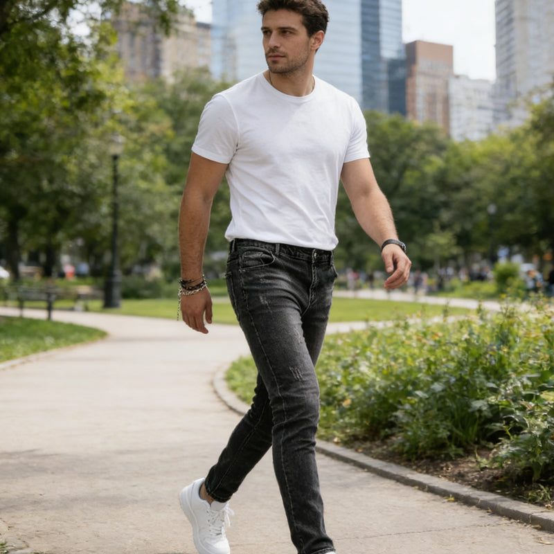 📢📢 50% DE RÉDUCTION !! ⏰ Jeans stretch slim fit moderne pour hommes