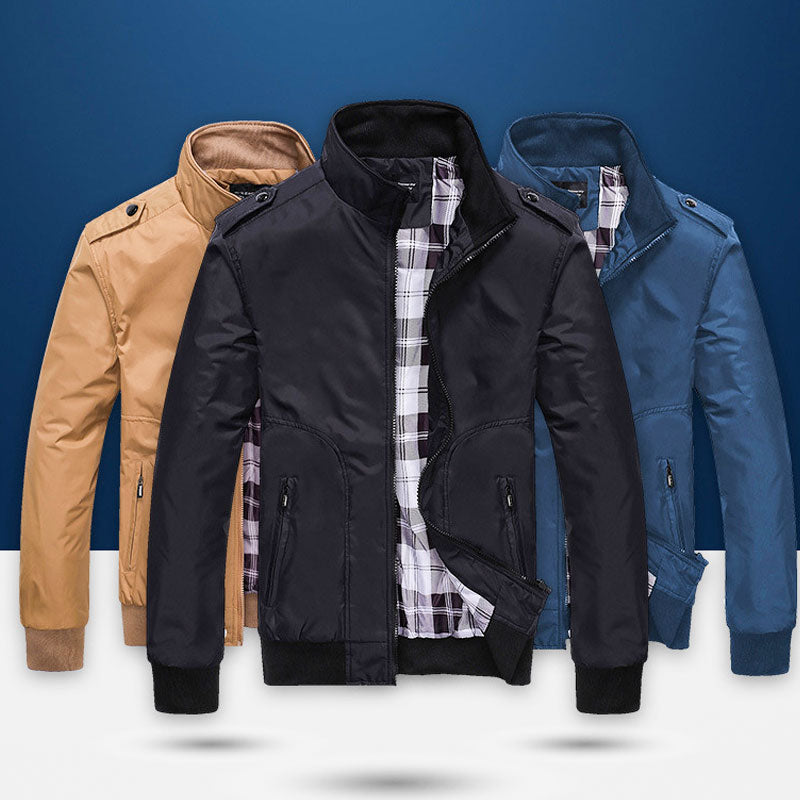 🧥50 % de réduction ! Veste Décontractée Business pour Homme – Coupe-vent élégant en nylon, poches multiples & col montant 🌬️💼