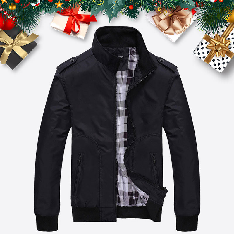 🧥50 % de réduction ! Veste Décontractée Business pour Homme – Coupe-vent élégant en nylon, poches multiples & col montant 🌬️💼