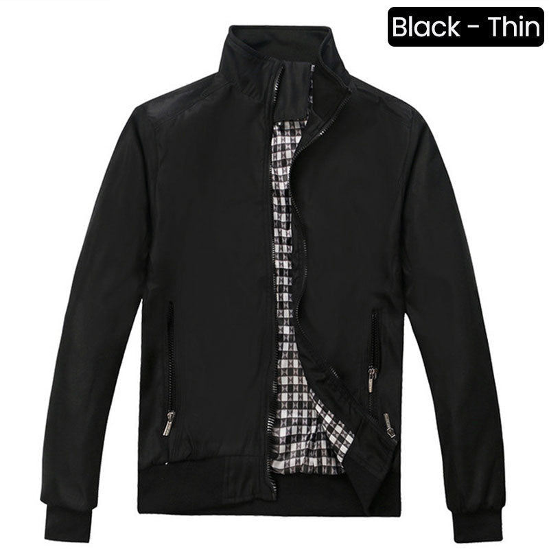 🧥50 % de réduction ! Veste Décontractée Business pour Homme – Coupe-vent élégant en nylon, poches multiples & col montant 🌬️💼