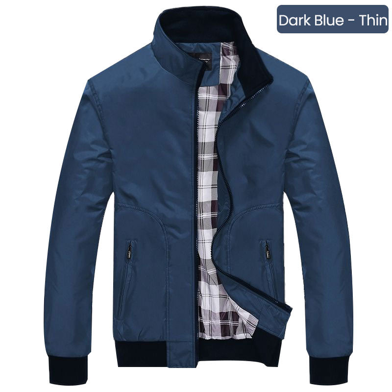 🧥50 % de réduction ! Veste Décontractée Business pour Homme – Coupe-vent élégant en nylon, poches multiples & col montant 🌬️💼