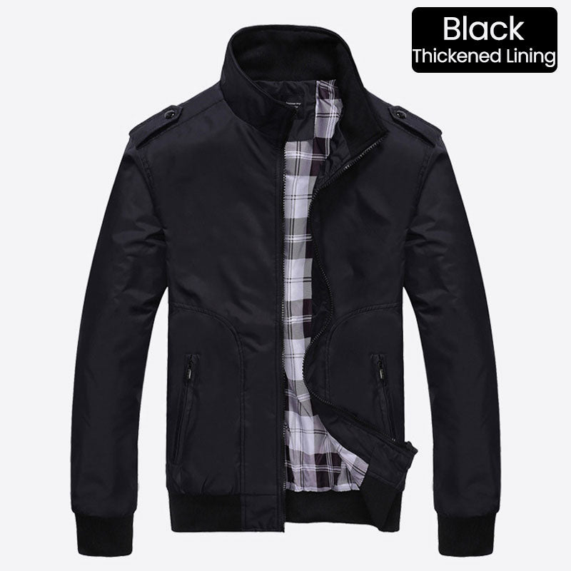 🧥50 % de réduction ! Veste Décontractée Business pour Homme – Coupe-vent élégant en nylon, poches multiples & col montant 🌬️💼