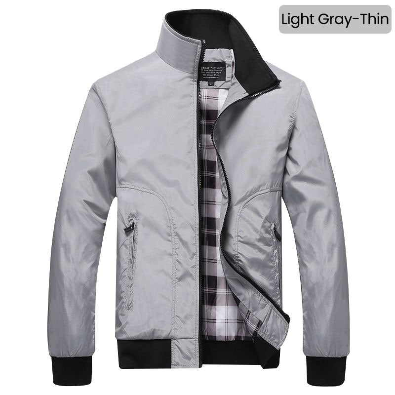 🧥50 % de réduction ! Veste Décontractée Business pour Homme – Coupe-vent élégant en nylon, poches multiples & col montant 🌬️💼