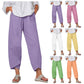 💎 -50% SUR LE PANTALON FEMME COTON & LIN ! 💎 Coupe Large, Taille Élastiquée & Respirant pour un Été Stylé