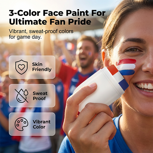 Bâton de peinture pour le visage aux couleurs du drapeau, pour la Coupe du monde