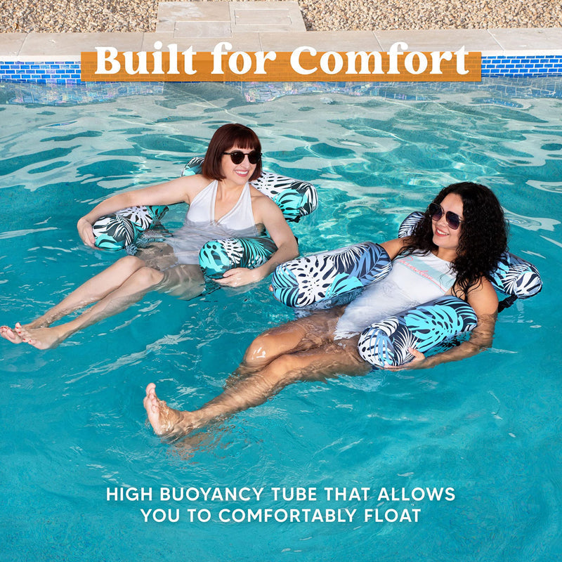 💐 -50% ! Chaise Flottante à Feuilles Tropicales – Élégante et Confortable sur l’Eau 🌿🌺 【Idéale Piscine/Plage】