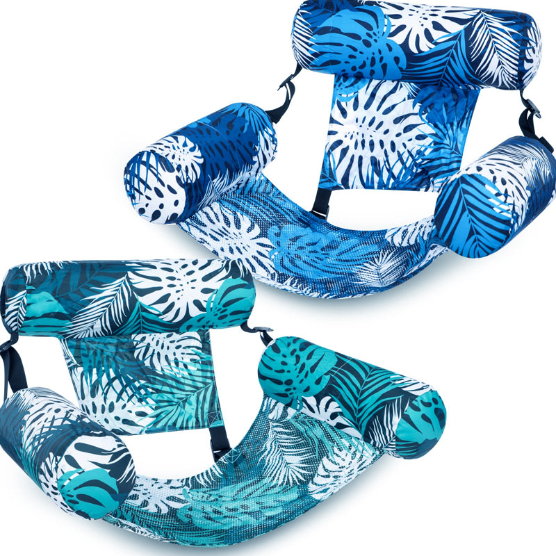 💐 -50% ! Chaise Flottante à Feuilles Tropicales – Élégante et Confortable sur l’Eau 🌿🌺 【Idéale Piscine/Plage】
