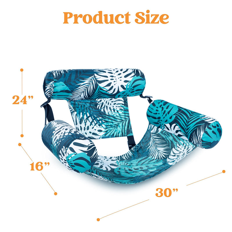 💐 -50% ! Chaise Flottante à Feuilles Tropicales – Élégante et Confortable sur l’Eau 🌿🌺 【Idéale Piscine/Plage】