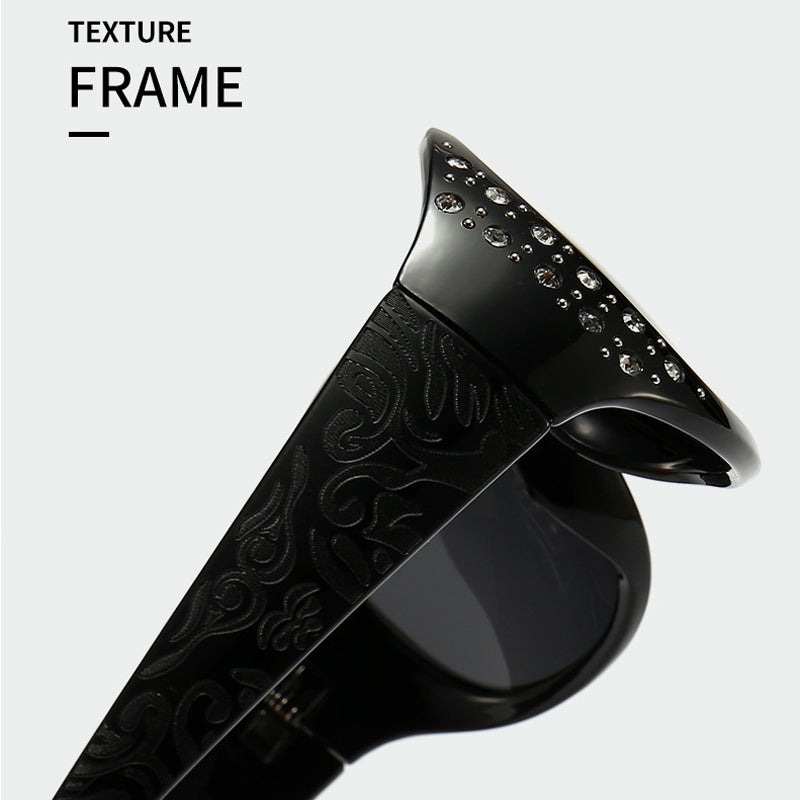 Lunettes de Soleil Polarisées Femme avec Accents en Strass