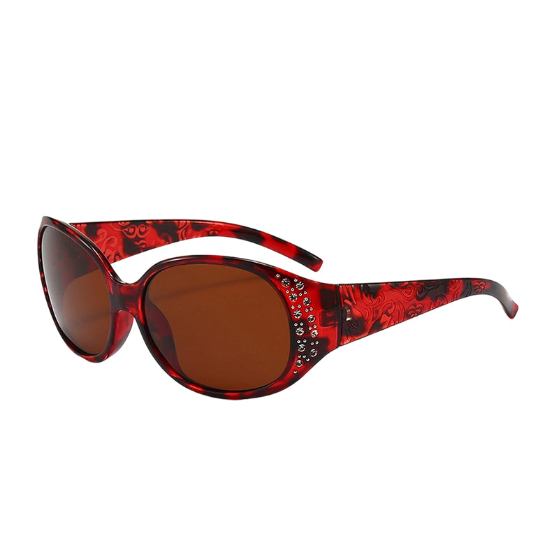 Lunettes de Soleil Polarisées Femme avec Accents en Strass