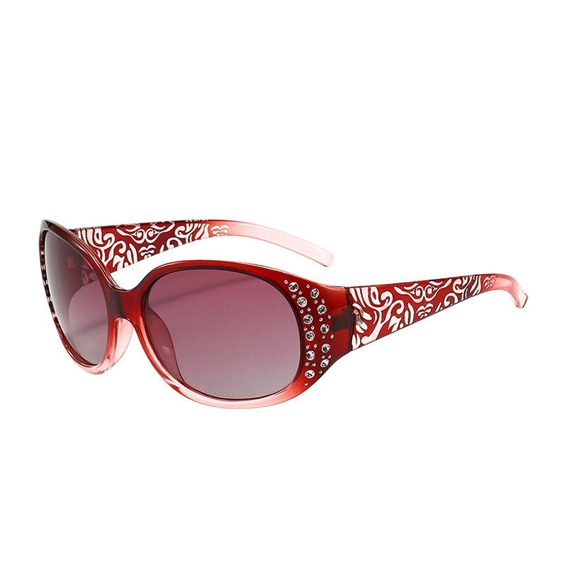 Lunettes de Soleil Polarisées Femme avec Accents en Strass