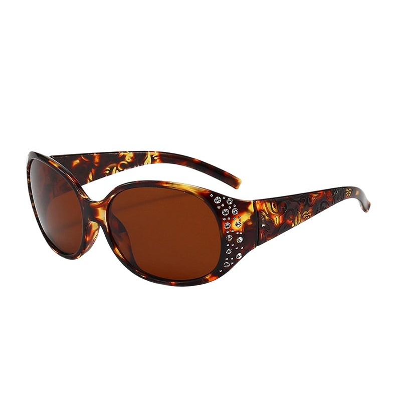 Lunettes de Soleil Polarisées Femme avec Accents en Strass