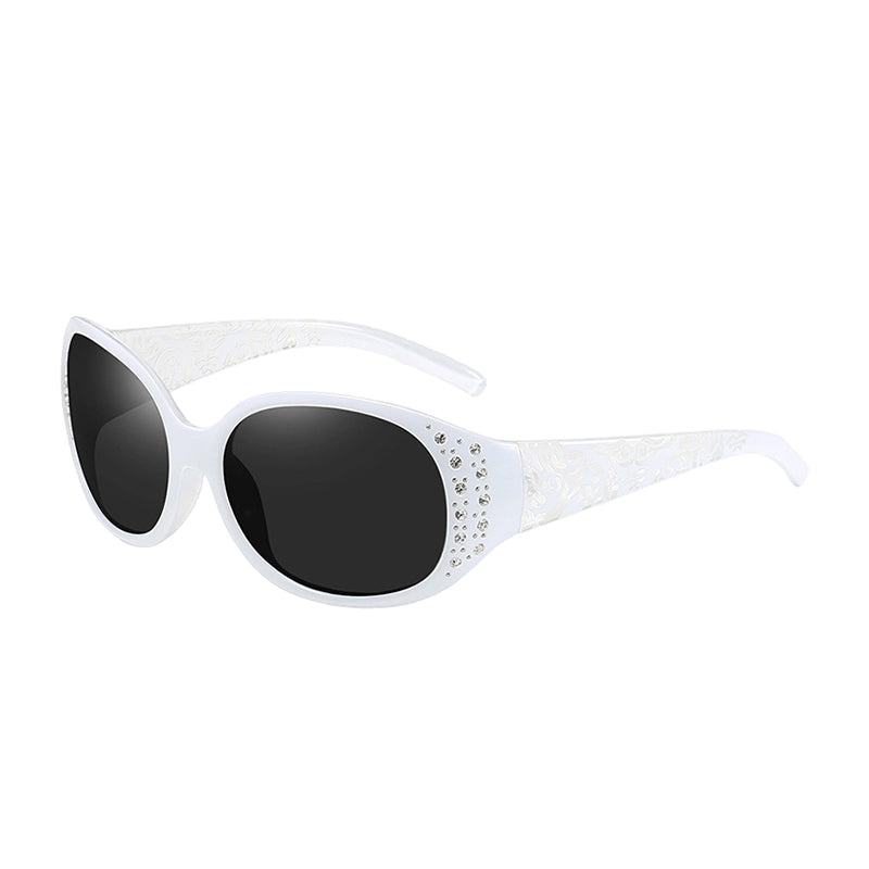 Lunettes de Soleil Polarisées Femme avec Accents en Strass
