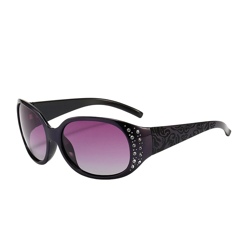 Lunettes de Soleil Polarisées Femme avec Accents en Strass