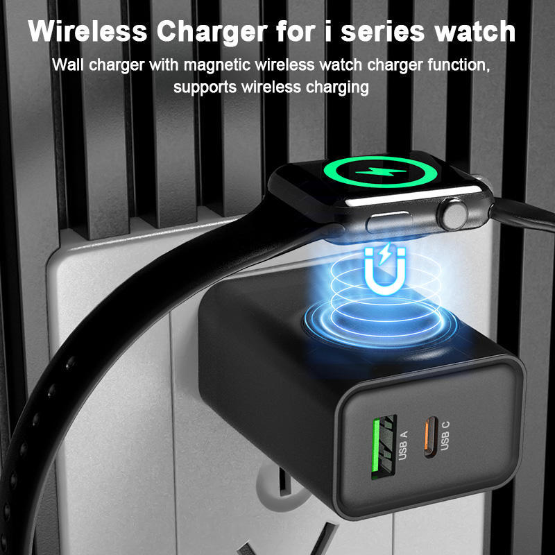Chargeur mural sans fil 3-en-1 pour montre