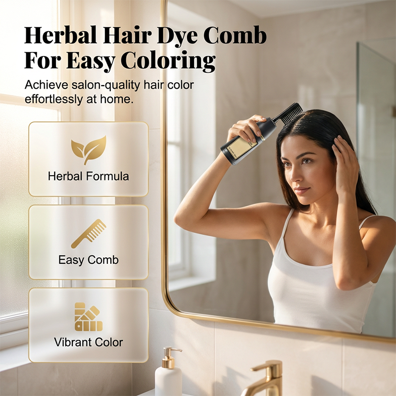 Peigne applicateur de teinture végétale pour usage domestique
