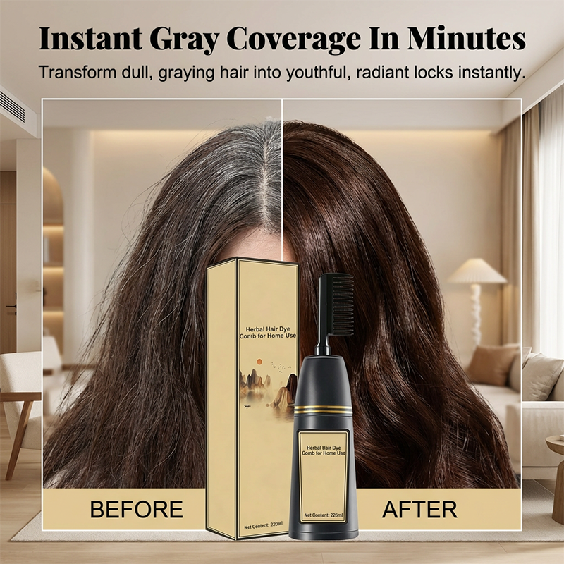 Peigne applicateur de teinture végétale pour usage domestique