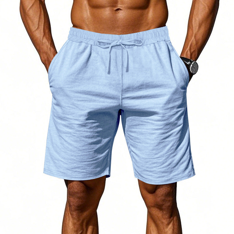 Ensemble deux pièces pour homme : haut et short décontractés en lin
