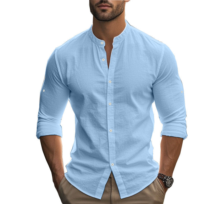 Ensemble deux pièces pour homme : haut et short décontractés en lin