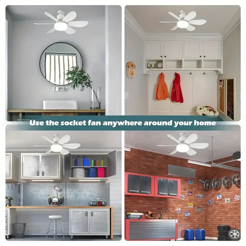 💨 50 % de réduction ! 💡 Ventilateur suspendu portable 2-en-1 avec télécommande — Idéal pour la chambre, le bureau et les voyages 🏠