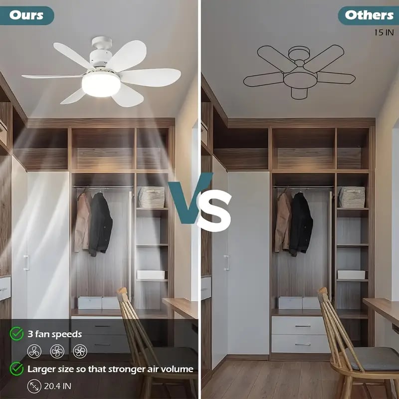 💨 50 % de réduction ! 💡 Ventilateur suspendu portable 2-en-1 avec télécommande — Idéal pour la chambre, le bureau et les voyages 🏠