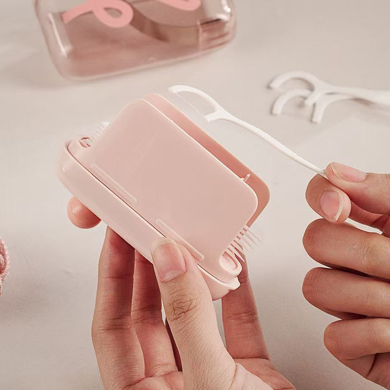 🧳🦷 Distributeur de fil dentaire portable – Rechargeable, format compact, se glisse dans le sac ou la trousse de toilette, encouragez une bonne hygiène bucco-dentaire partout 🌿👌