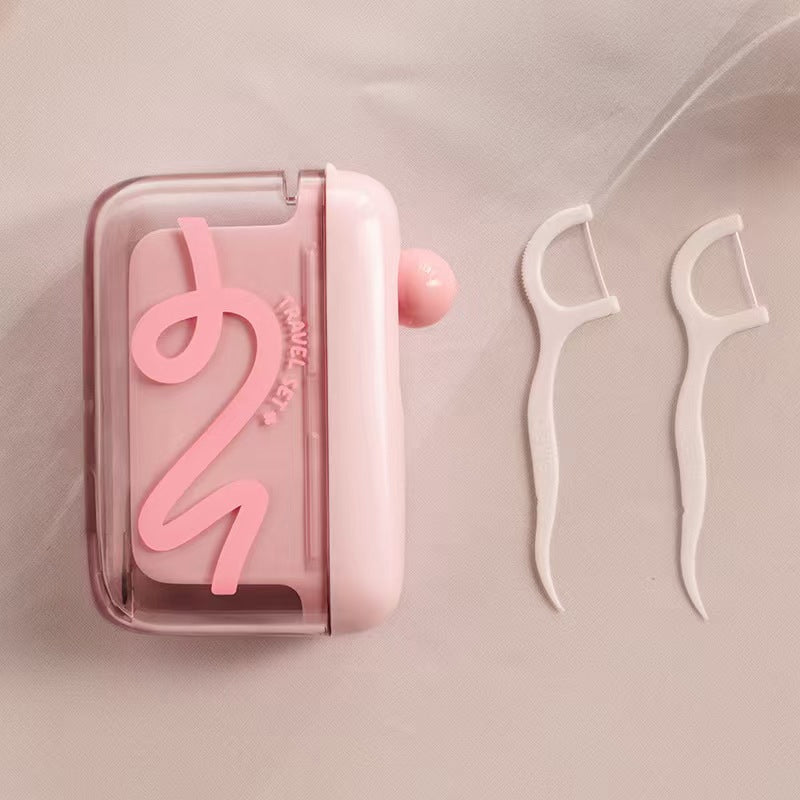 🧳🦷 Distributeur de fil dentaire portable – Rechargeable, format compact, se glisse dans le sac ou la trousse de toilette, encouragez une bonne hygiène bucco-dentaire partout 🌿👌
