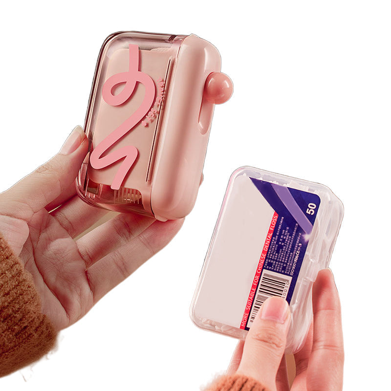 🧳🦷 Distributeur de fil dentaire portable – Rechargeable, format compact, se glisse dans le sac ou la trousse de toilette, encouragez une bonne hygiène bucco-dentaire partout 🌿👌