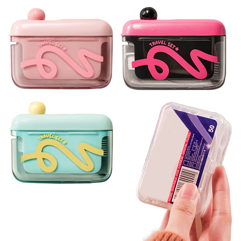 🧳🦷 Distributeur de fil dentaire portable – Rechargeable, format compact, se glisse dans le sac ou la trousse de toilette, encouragez une bonne hygiène bucco-dentaire partout 🌿👌