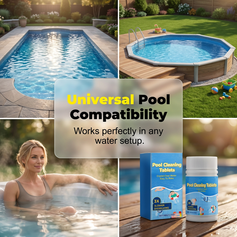 Comprimés nettoyants pour piscine pour une eau cristalline