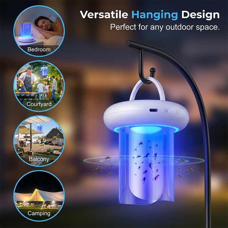 Lampe anti-moustiques et pièges à mouches à LED UV 360°