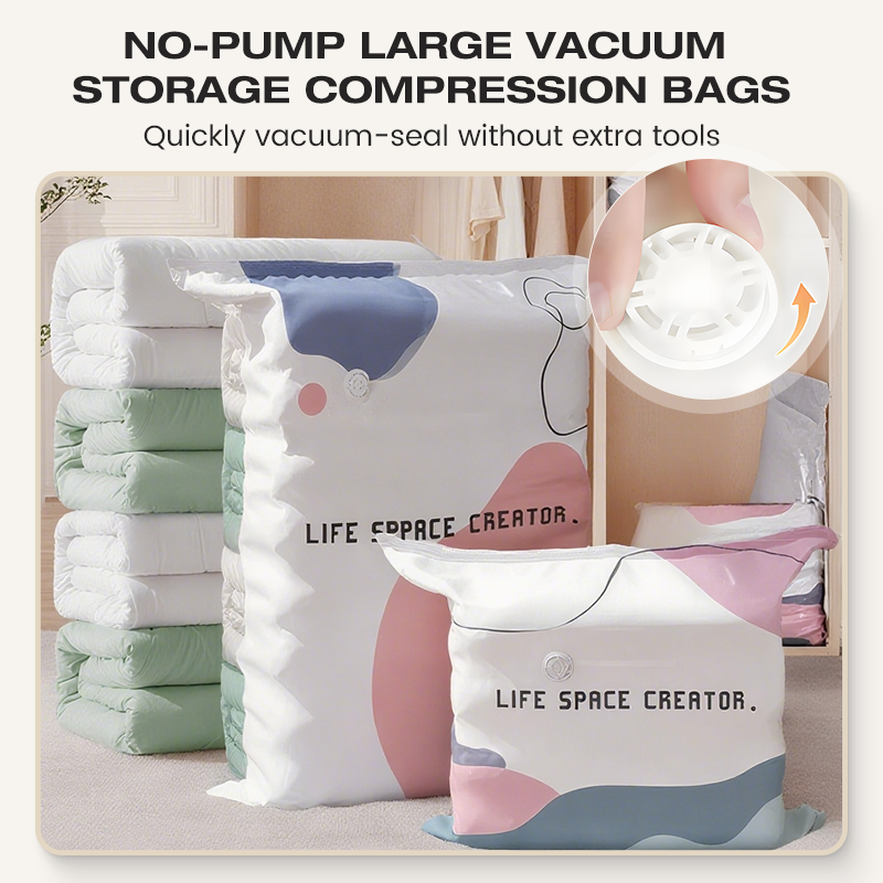 💐49% DE RÉDUCTION ! Sacs Sous Vide pour Rangement – Garde-robe, Literie & Coussins 🛏️🧸【Économisez 50%】