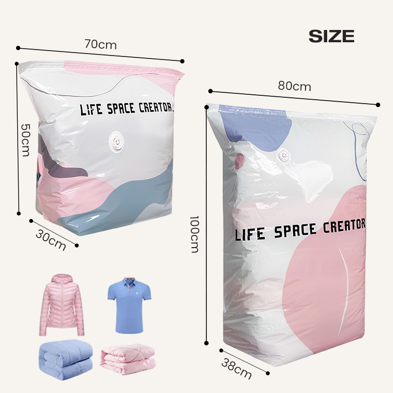 💐49% DE RÉDUCTION ! Sacs Sous Vide pour Rangement – Garde-robe, Literie & Coussins 🛏️🧸【Économisez 50%】
