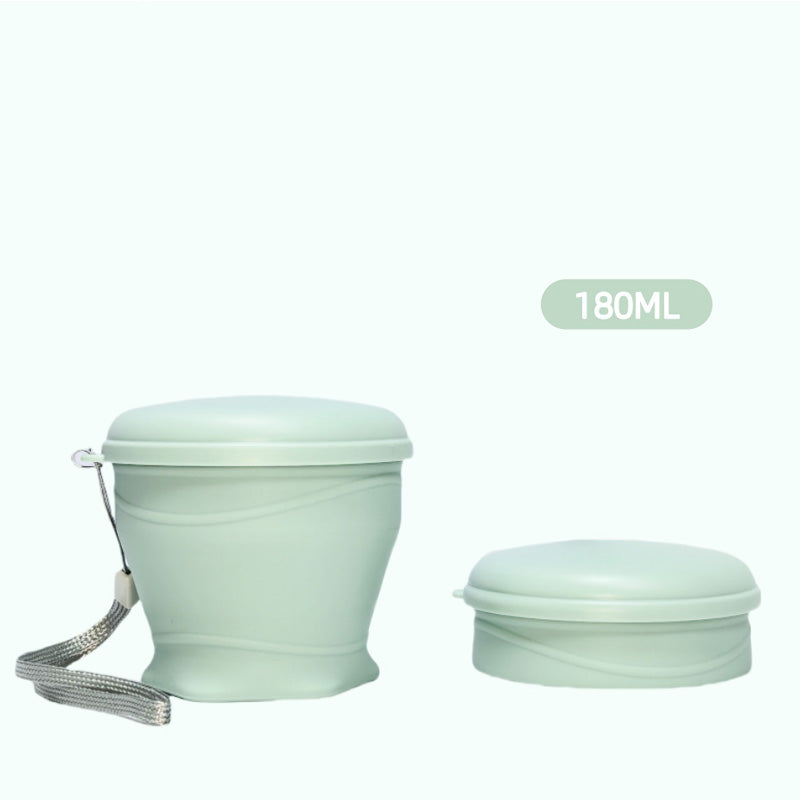 Gobelet de voyage pliable en silicone avec couvercle