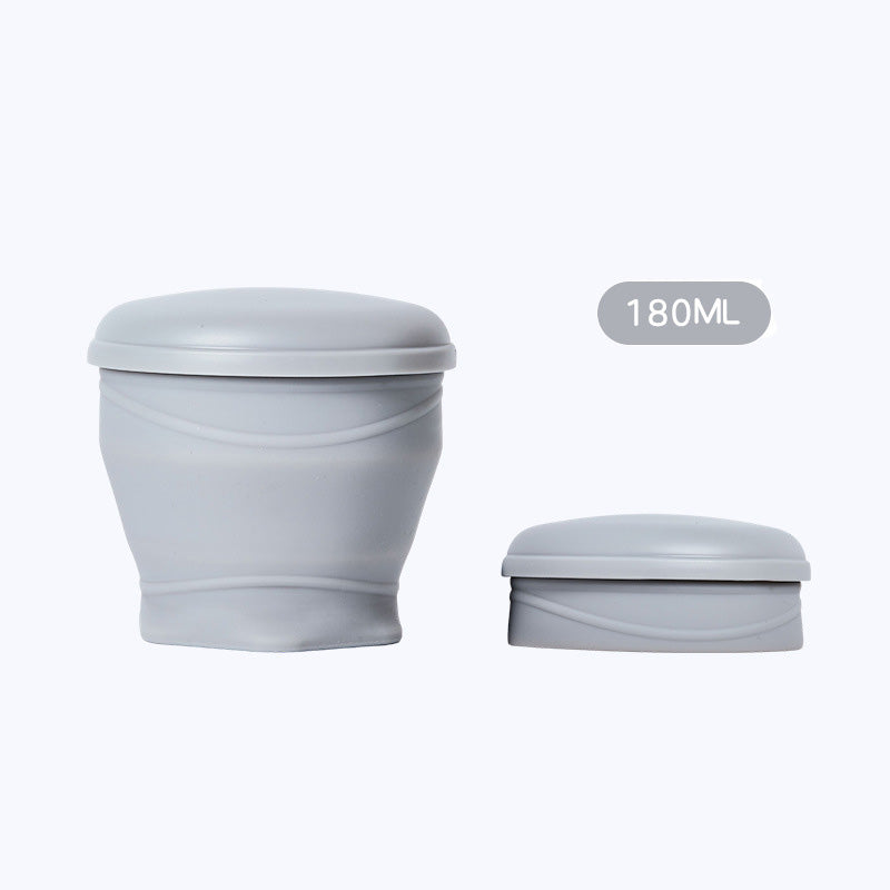 Gobelet de voyage pliable en silicone avec couvercle