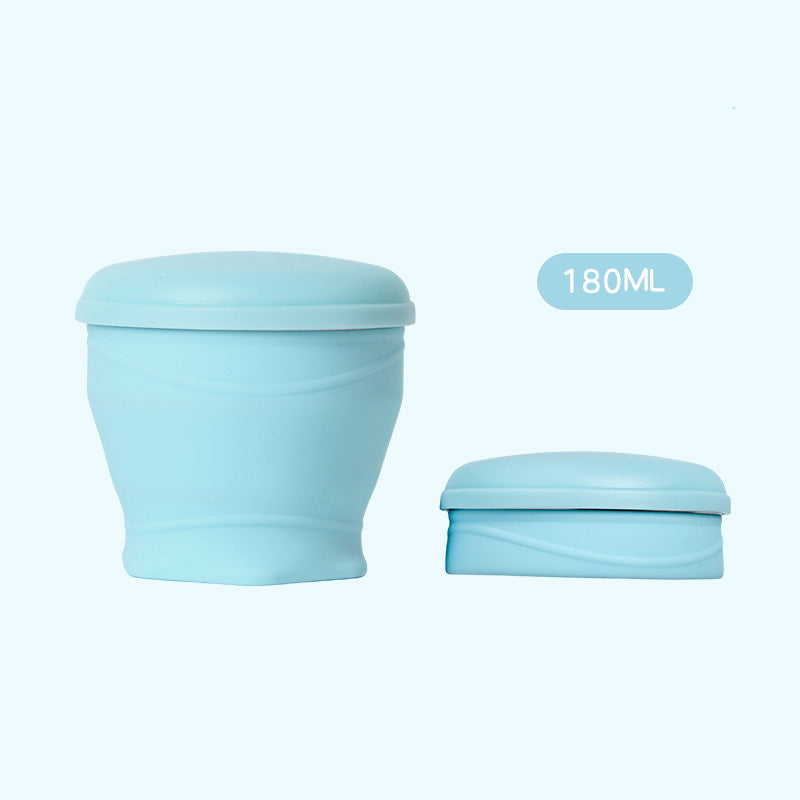 Gobelet de voyage pliable en silicone avec couvercle