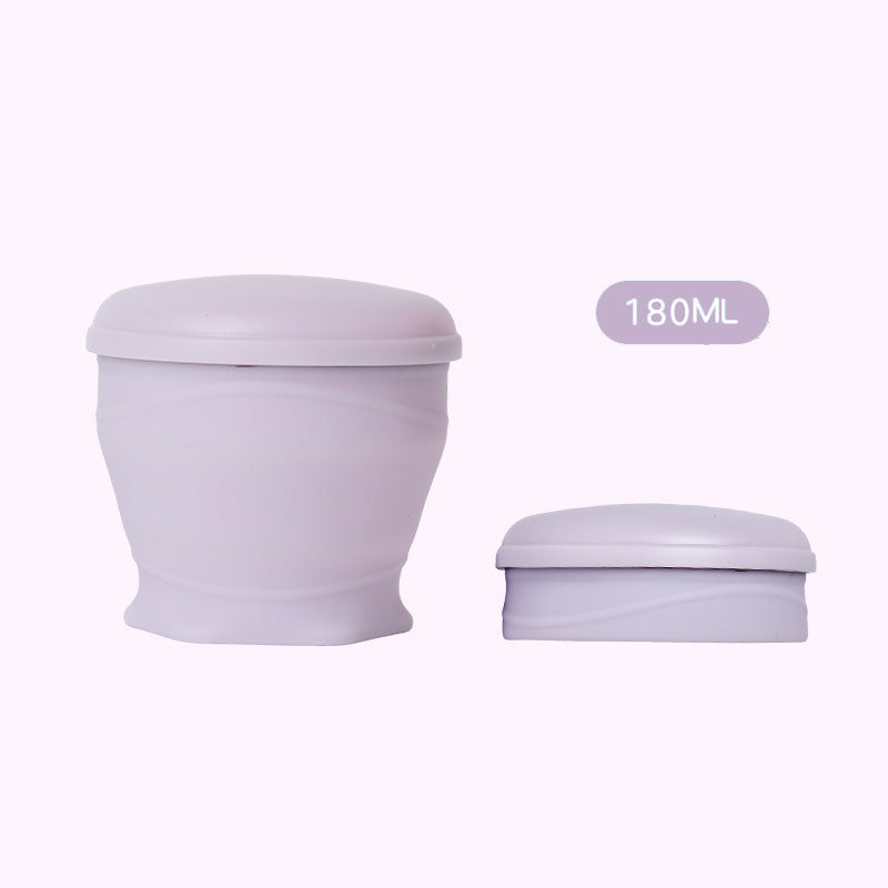 Gobelet de voyage pliable en silicone avec couvercle