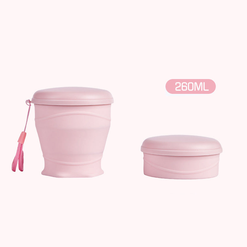 Gobelet de voyage pliable en silicone avec couvercle