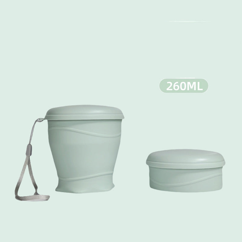 Gobelet de voyage pliable en silicone avec couvercle