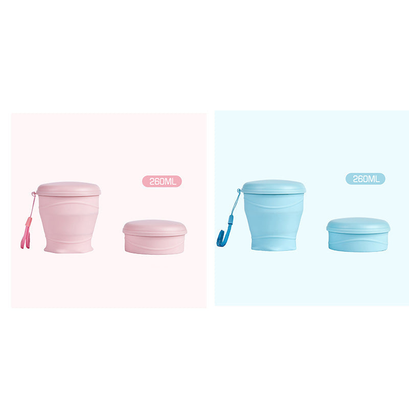 Gobelet de voyage pliable en silicone avec couvercle