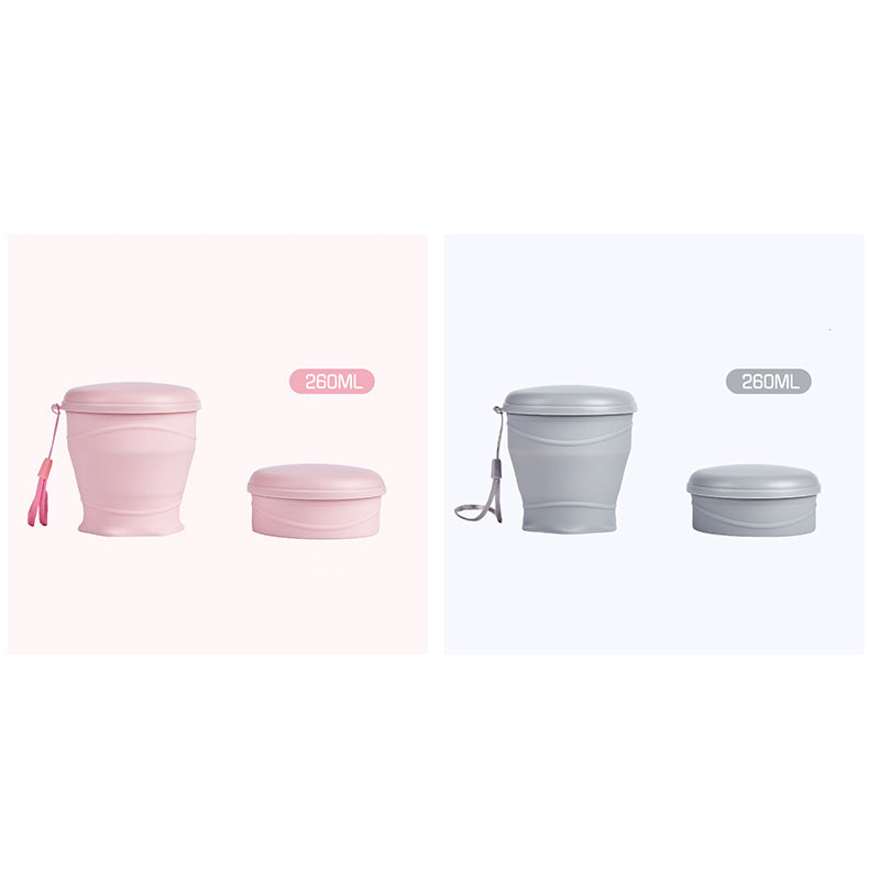 Gobelet de voyage pliable en silicone avec couvercle