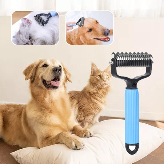 Brosse de toilettage double face pour animaux