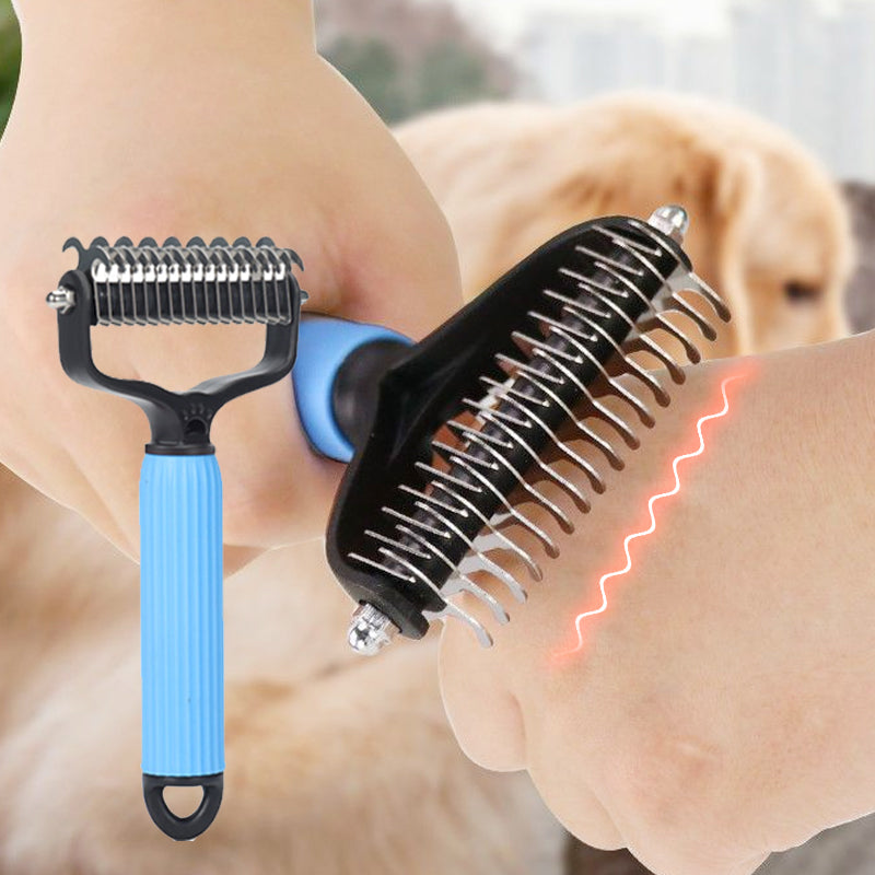 Brosse de toilettage double face pour animaux